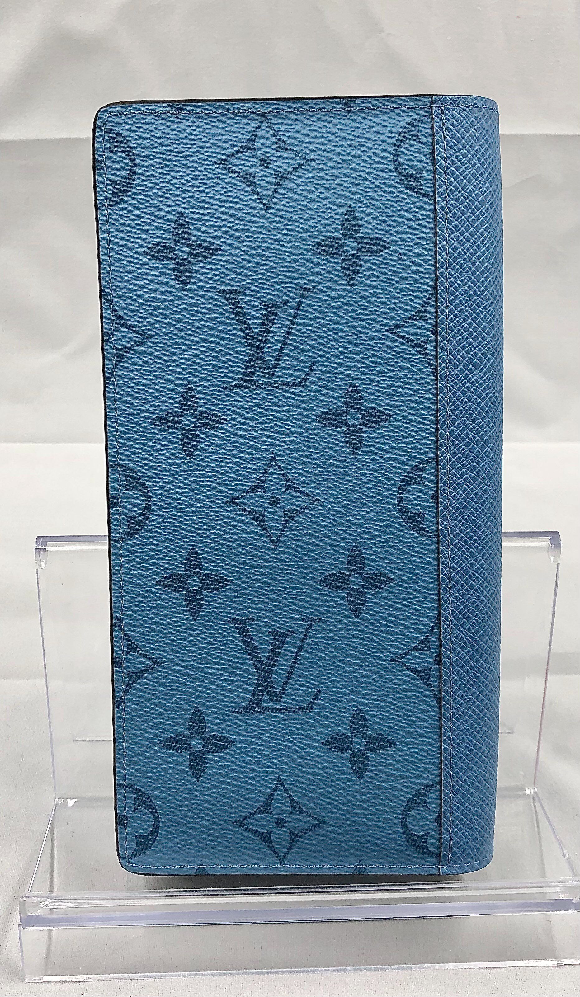 Louis Vuitton Brazza Wallet Taigarama "Denim Blue"
