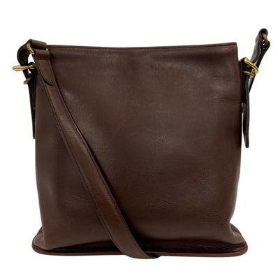 COACH コーチ ジップ トップ バケット 9806 ショルダーバッグ レザー ブラウン レディース 1997年製【中古】