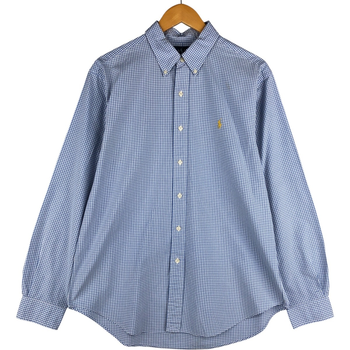 古着 ラルフローレン Ralph Lauren CLASSIC FIT クラシックフィット ギンガムチェック 長袖 ボタンダウンチェックシャツ メンズL相当/eaa590981