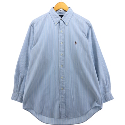 古着 ラルフローレン Ralph Lauren CLASSIC FIT 長袖 ボタンダウンストライプシャツ メンズL相当/eaa568745