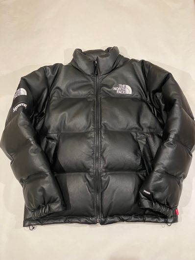 Supreme x The North Face Leather Nuptse Jacket "Black"