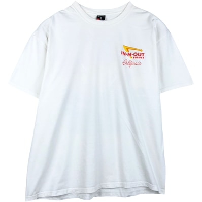 古着 00年代 ヘインズ Hanes BEEFY-T IN-N-OUT BURGER インアンドアウトバーガー アドバタイジングTシャツ メンズXL相当/eaa654022