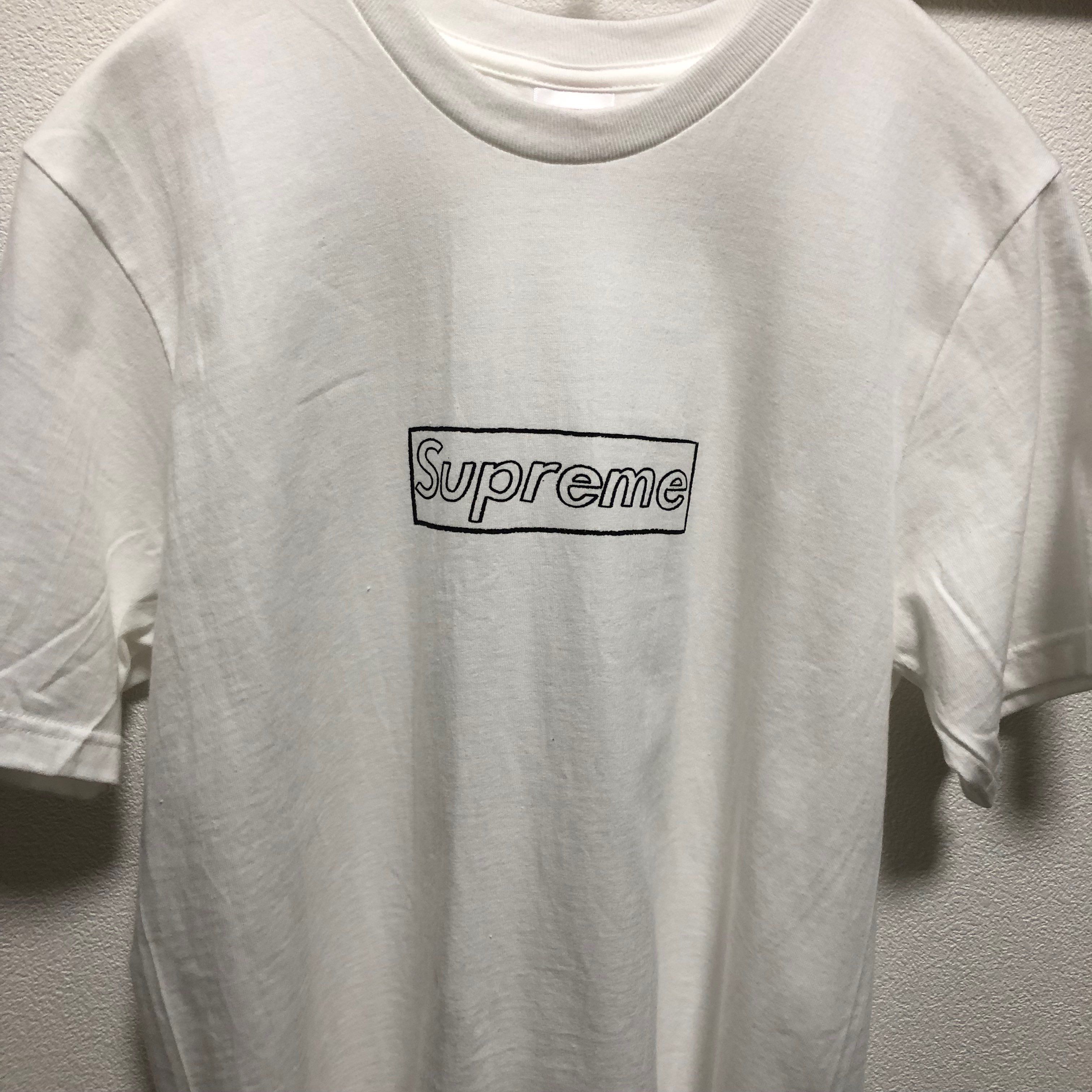 Supreme KAWS Chalk Logo Tee "White"