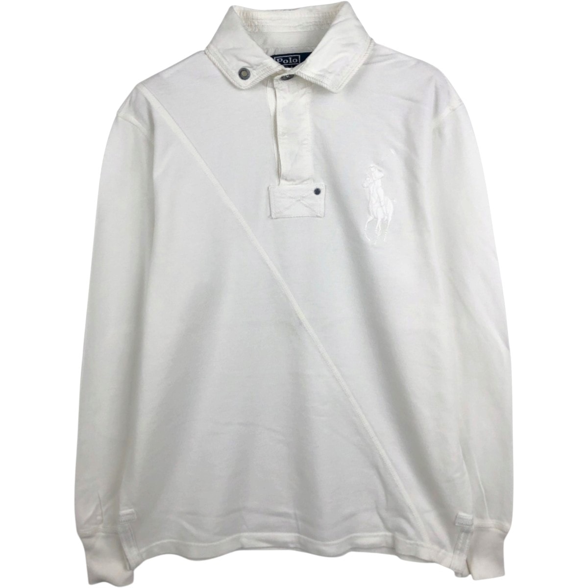 古着 ラルフローレン Ralph Lauren POLO by Ralph Lauren CUSTOM FIT ビッグポニー 長袖 ラガーシャツ メンズS相当/eaa668855