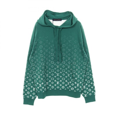 ルイ・ヴィトン LOUIS VUITTON モノグラム グラディエントニットパーカー パーカー 衣料品 トップス コットン メンズ グリーン系 【中古】