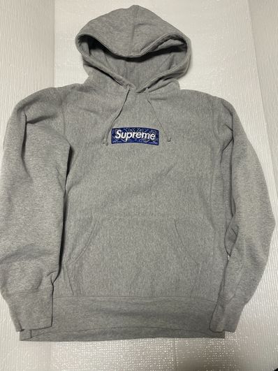 Supreme Bandana Box Logo Hooded Sweatshirt "Grey"