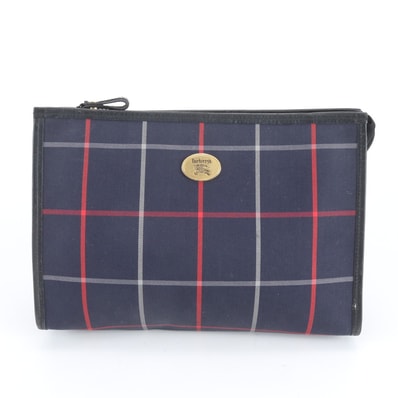 ■美品 バーバリー チェック ホースロゴセカンドバッグ