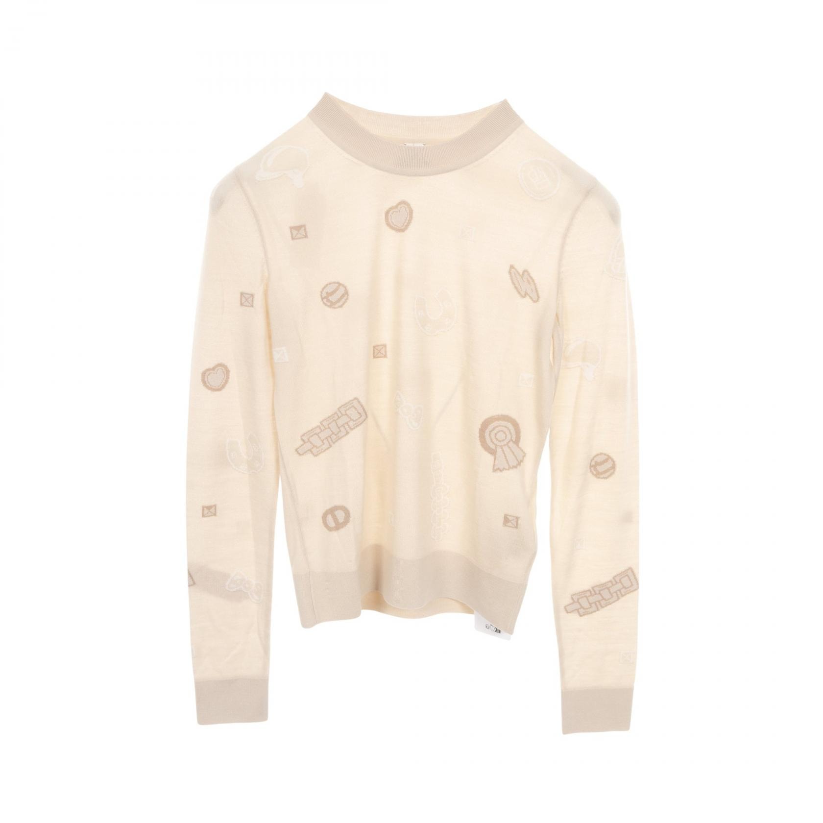 エルメス HERMES Candy Libris ニット 衣料品 トップス ウール レディース ベージュ系 【中古】