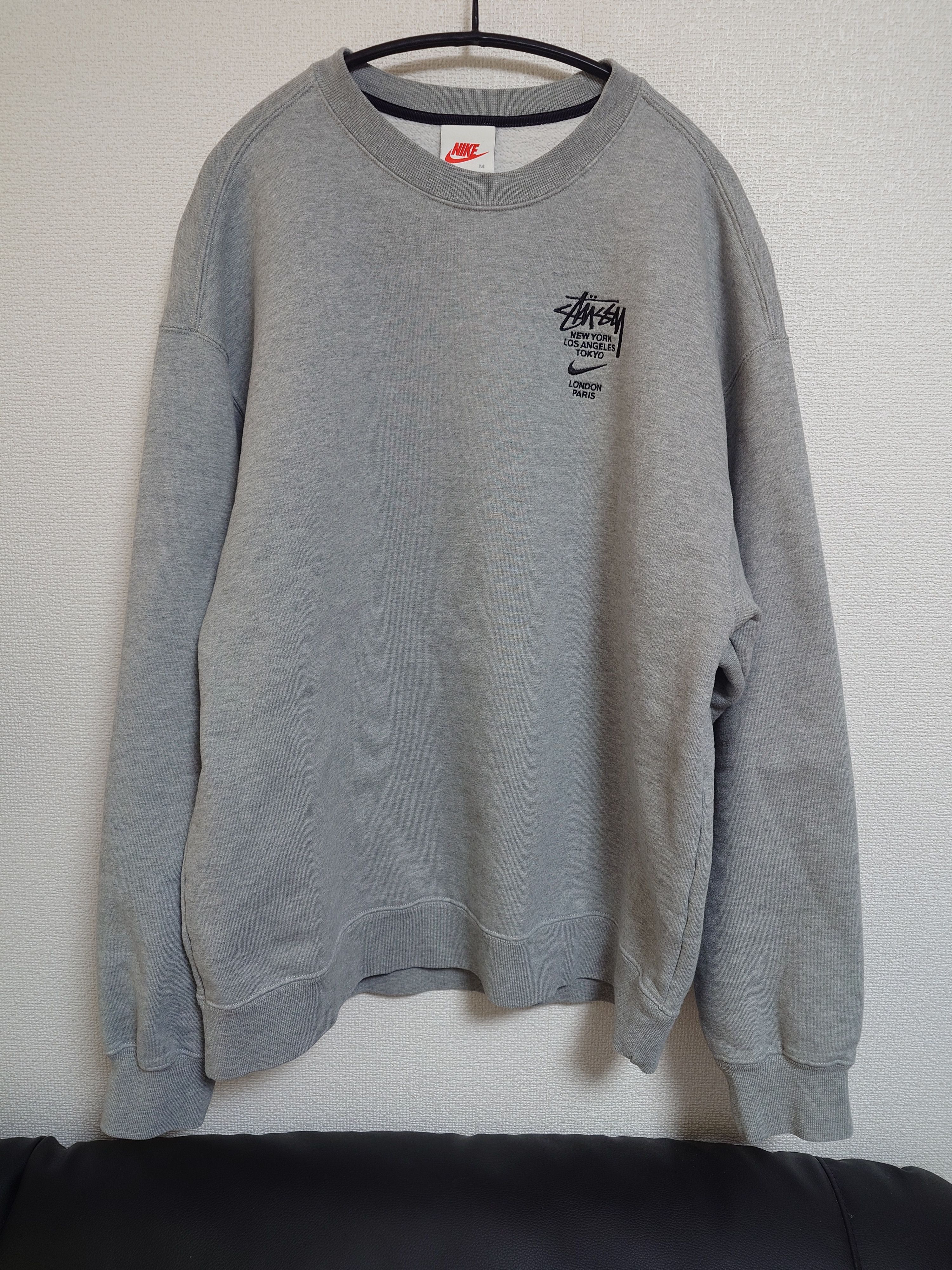 Nike x Stussy International Crewneck Sweatshirt (US Size) "Grey" DC4198-050