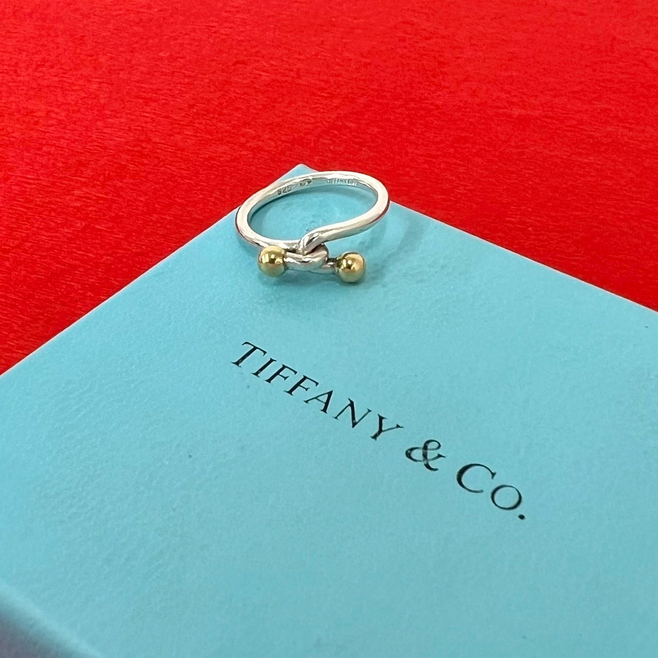 TIFFANY&Co. ティファニー フック&アイ リング シルバー925 K18イエローゴールド リング・指輪 12号 シルバー
 16661