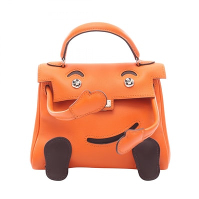 エルメス HERMES ケリードール ハンドバッグ バッグ レザー ヴォーガリバー オレンジ □D刻印(2000年製造) レディース オレンジ系 【中古】