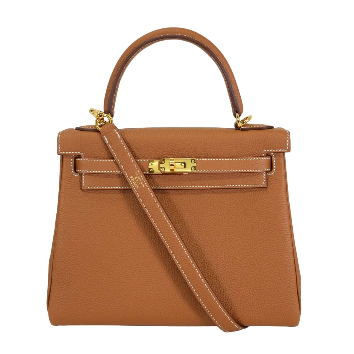 HERMES エルメス ショルダーバッグ ケリー25 内縫い ゴールド トゴ ゴールド金具 G刻印 新品