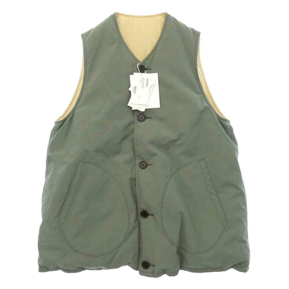 VISVIM ビズビム 21SS 0121105013004 KORA DOWN VEST リバーシブル コラ ダウンベスト ベージュ系 カーキ系 2【中古】