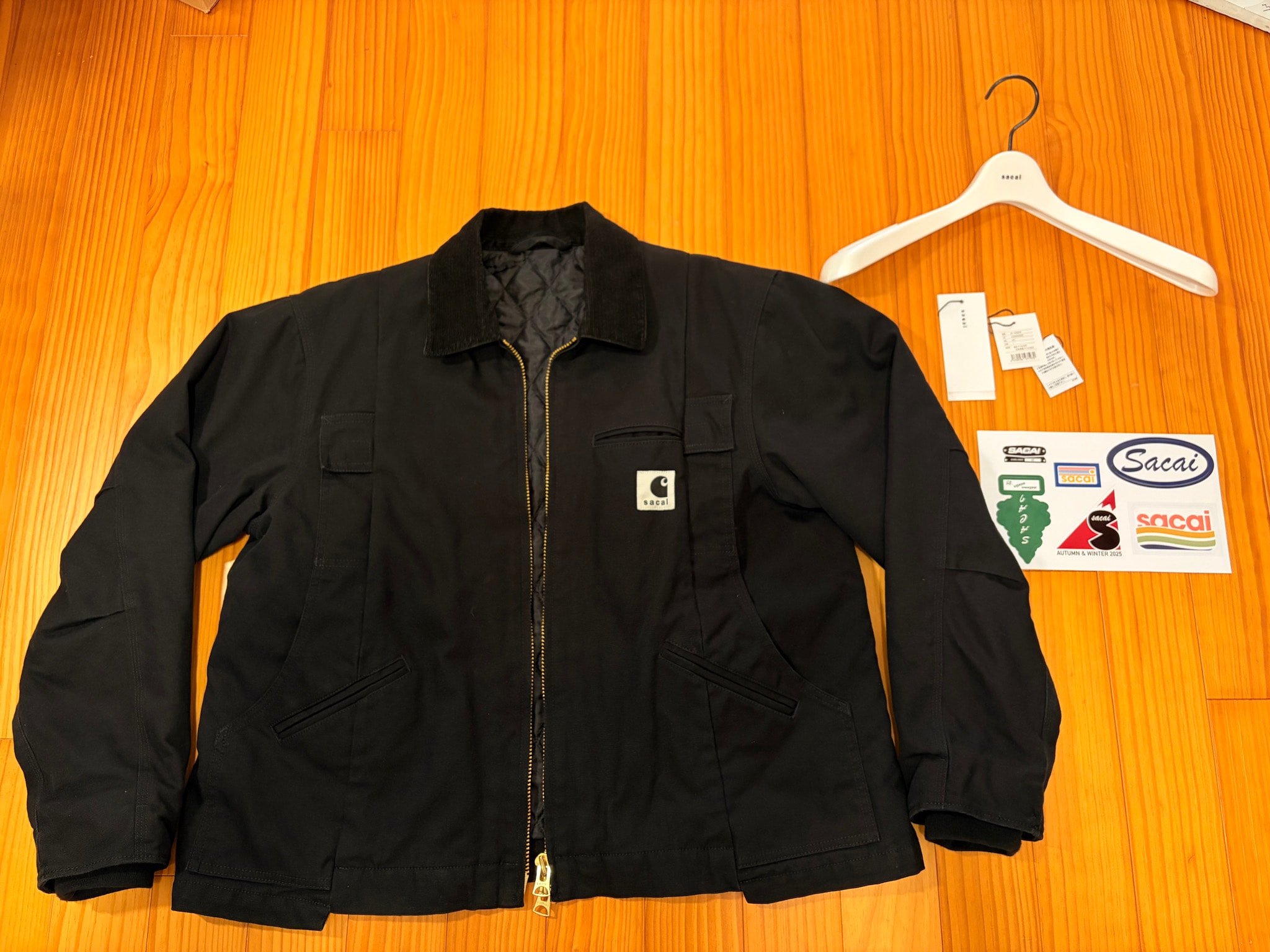 sacai x Carhartt WIP Duck Jacket "Black"