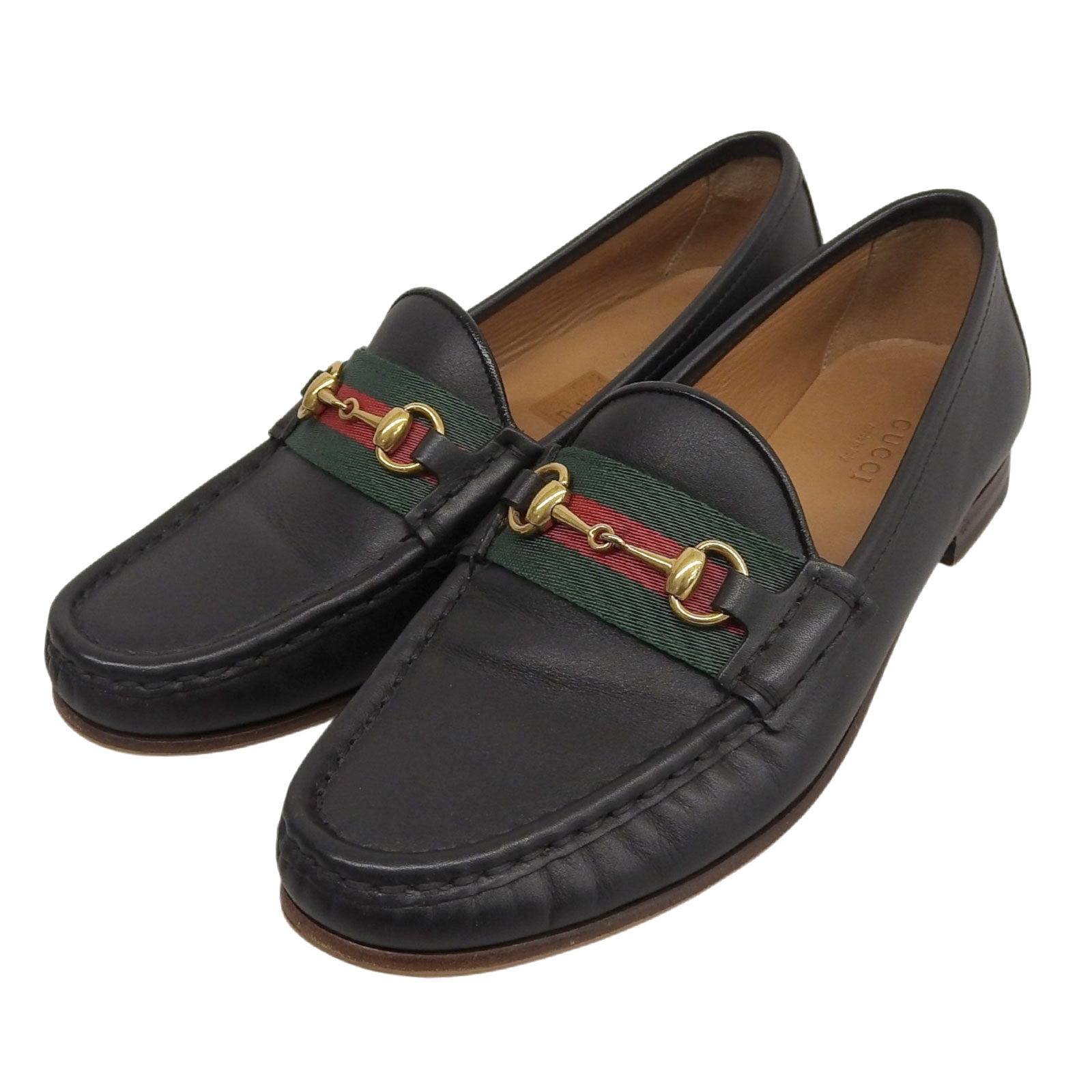 美品 グッチ ローファー ブラック レディース 36 384874