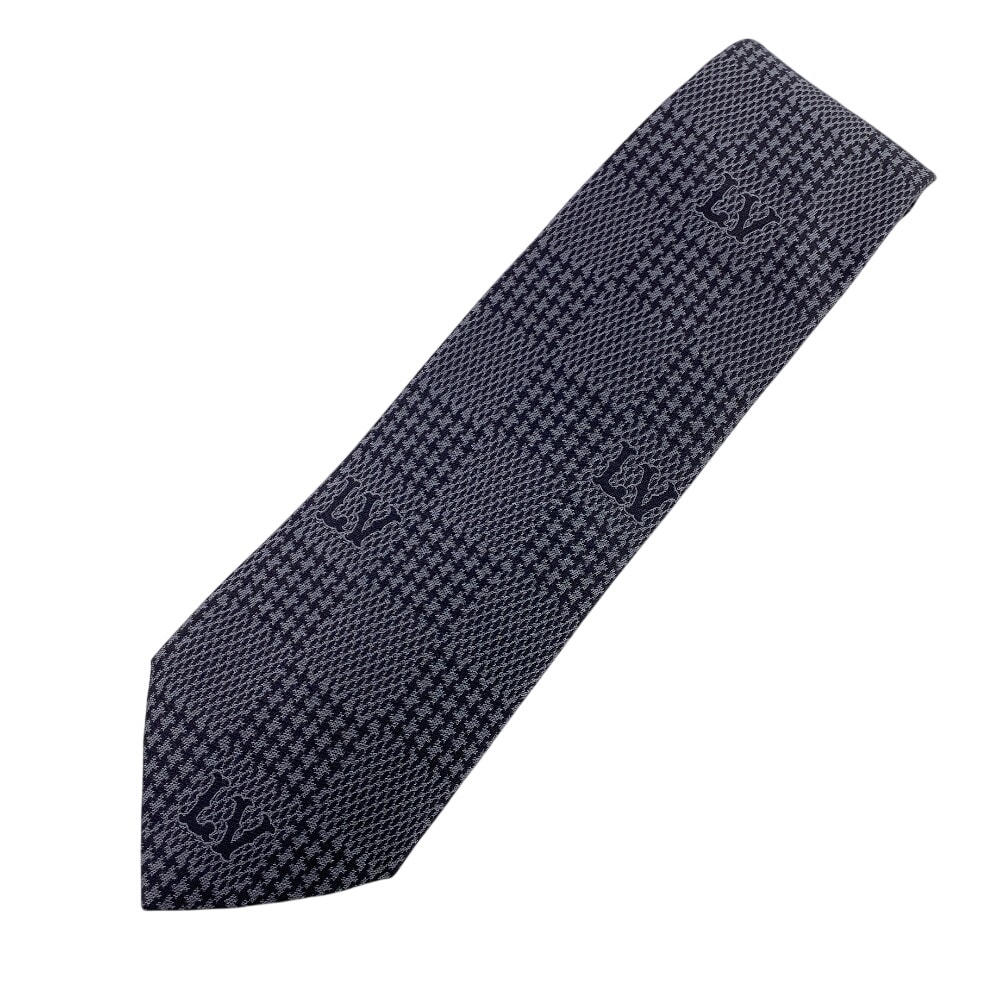 ルイヴィトン LOUIS VUITTON ネクタイ ダミエ ロゴ М90725 グレー