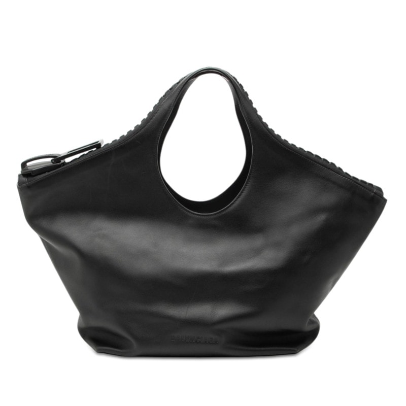 バレンシアガ メガジップ ハンドバッグ 656078 ブラック レザー レディース BALENCIAGA 【中古】
