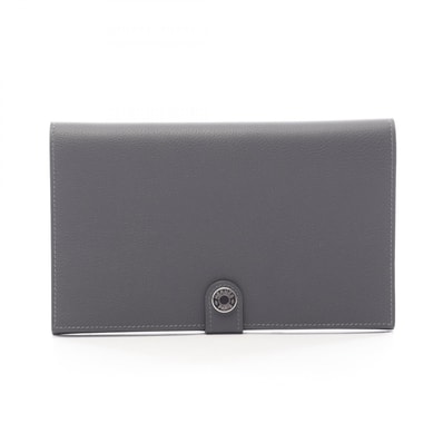 エルメス HERMES R.M.S トゥタンマン 二つ折り長財布 財布 レザー エバーカラー エバーカラー グリメイヤー W刻印(2024年製造) メンズ グレー系 【中古】
