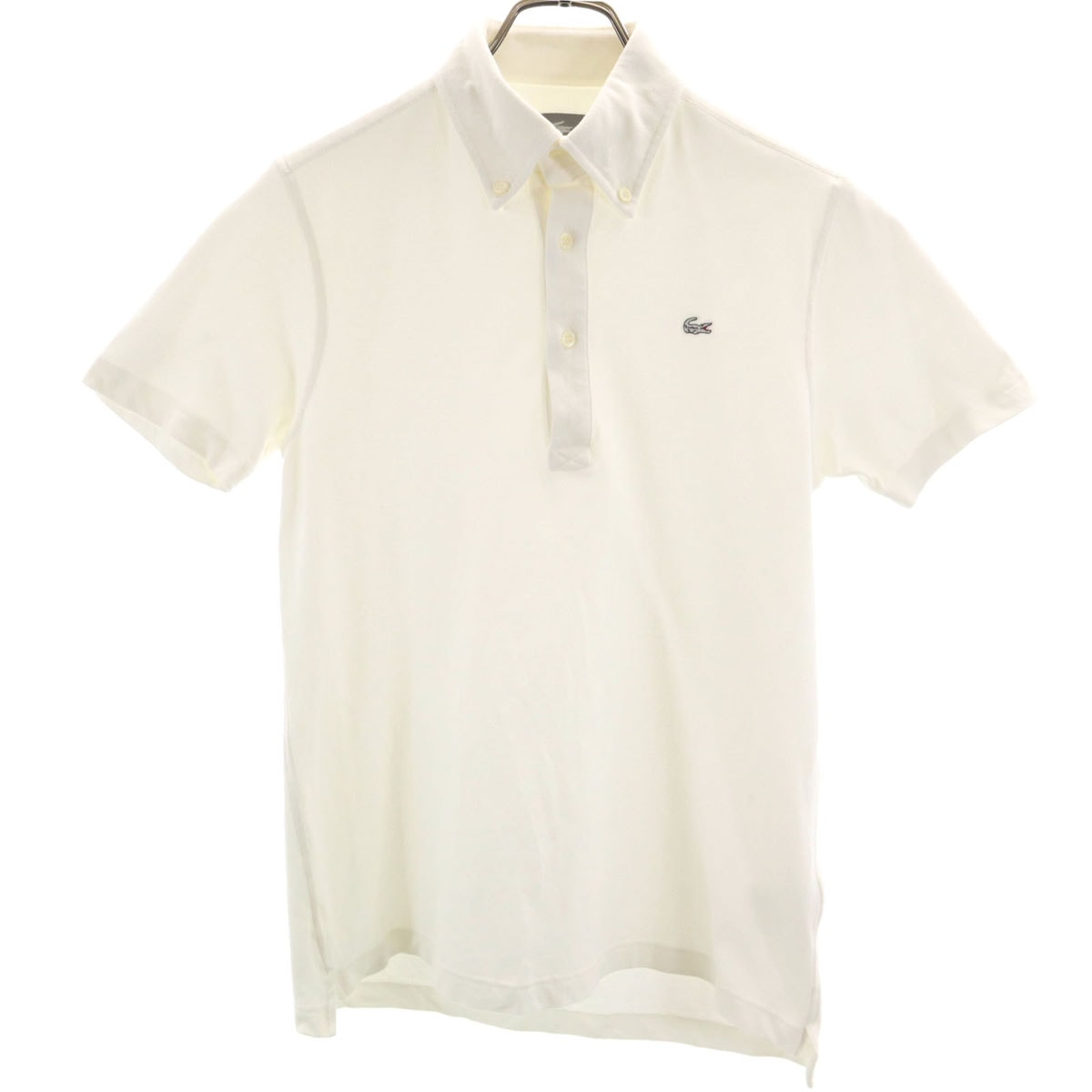 LACOSTE ラコステ 日本製 半袖 ボタンダウン ポロシャツ 3 ホワイト