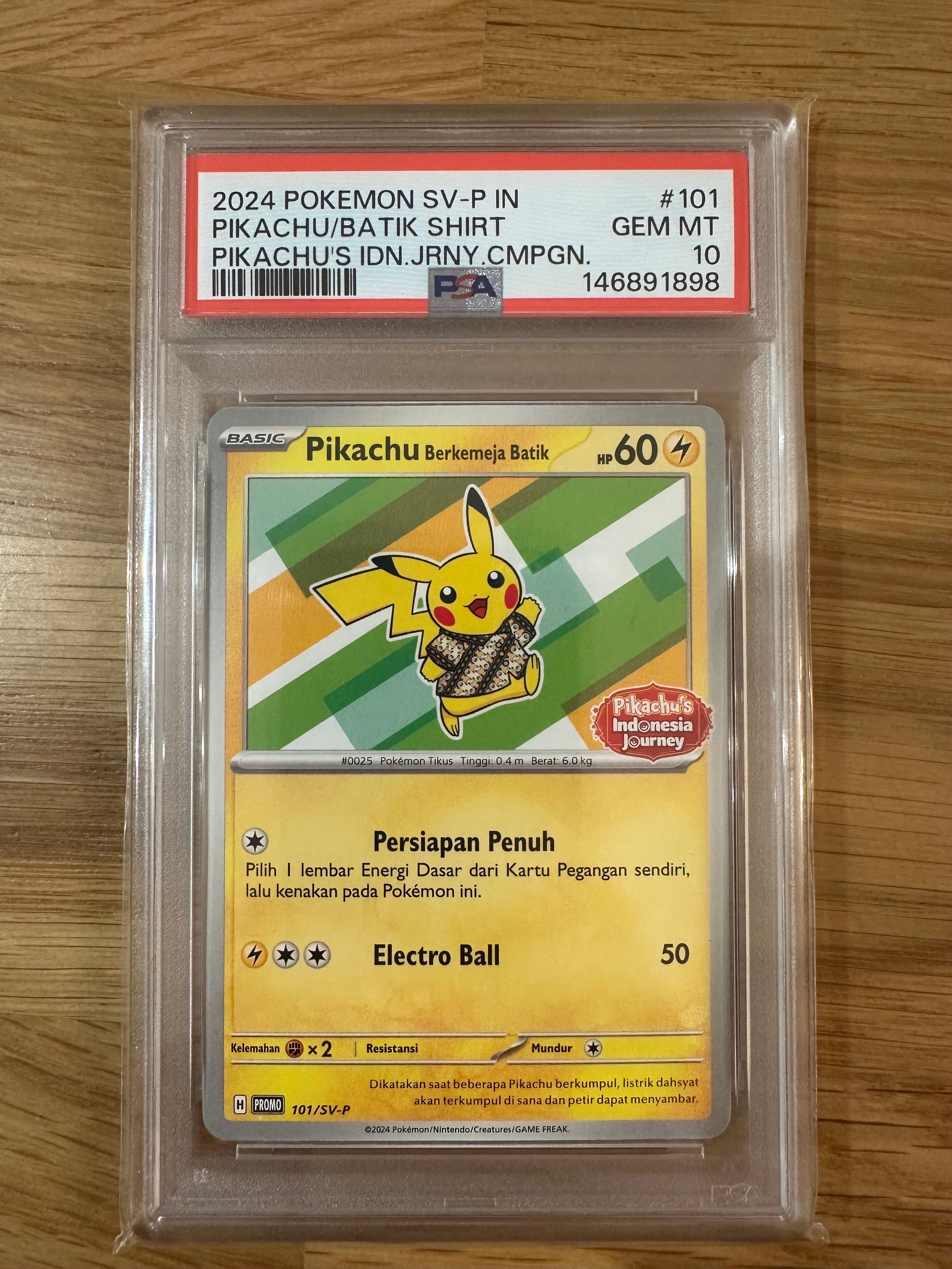 PSA10】バティックシャツを着たピカチュウ (ピカチュウ柄) P [SV-P 101