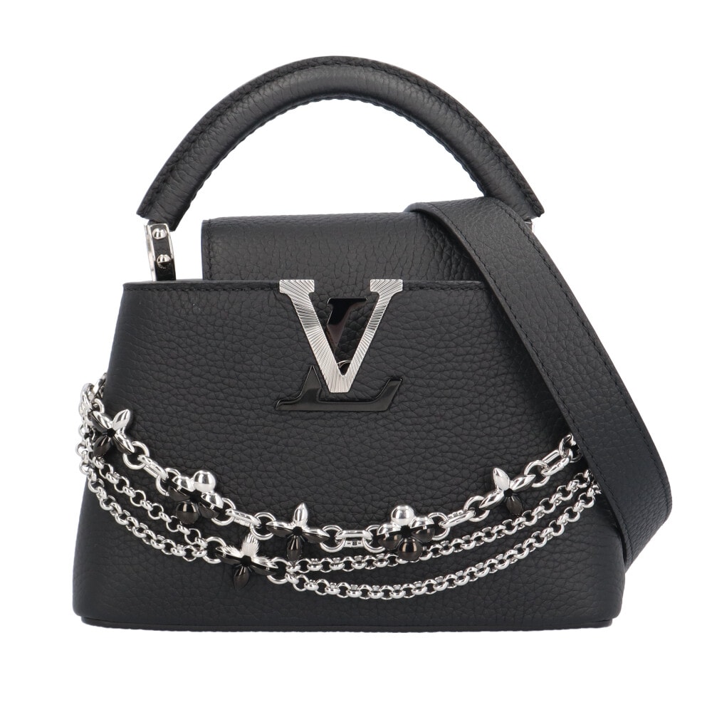 ルイヴィトン カプシーヌMINI ショルダーバッグ トリヨンレザー M26351 ブラック レディース LOUIS VUITTON  中古