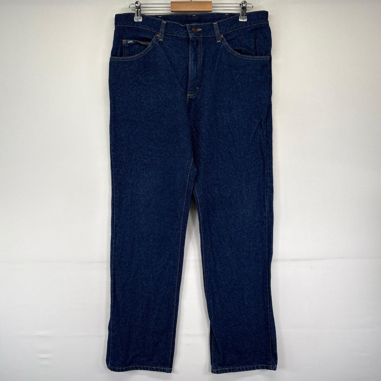 Lee USA製 80s ストレート　ジッパー　W35 B (目立った傷や汚れなし)】古着 リー Lee デニム パンツ ジッパー