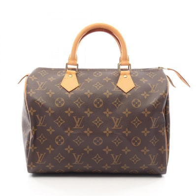 ルイ・ヴィトン LOUIS VUITTON スピーディ30 モノグラム ハンドバッグ バッグ PVCコーティングキャンバス レザー モノグラム レディース ブラウン系 M41526 【中古】