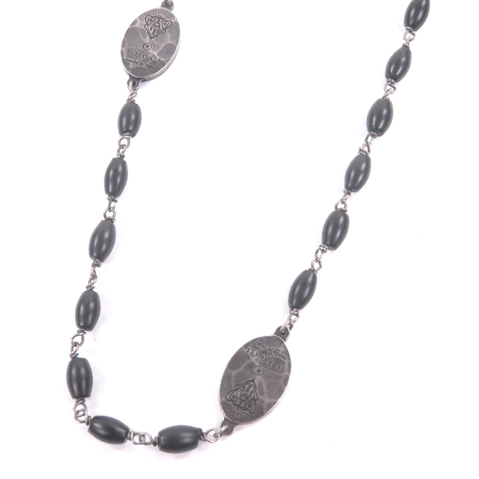 極美品 グッチ ネックレス シルバー メンズ