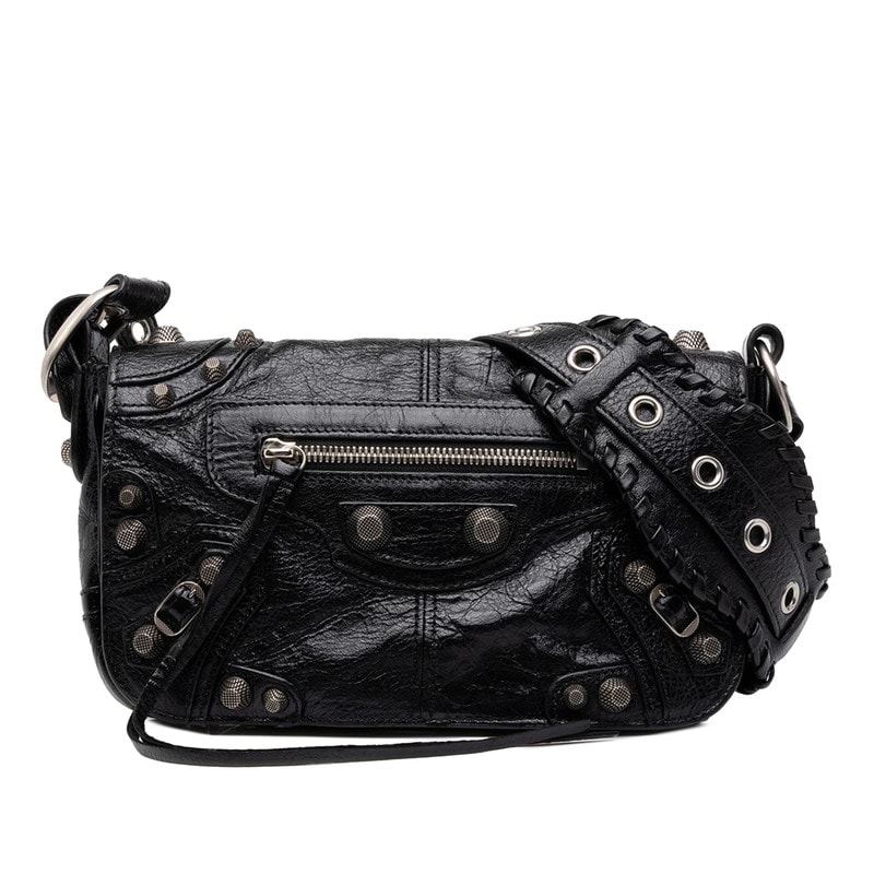 バレンシアガ ル カゴール XS  ショルダーバッグ 719082 ブラック レザー レディース BALENCIAGA 中古