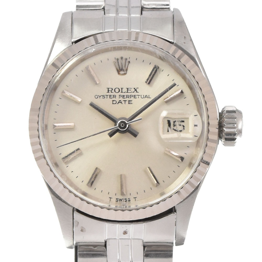 ロレックス ROLEX 6619 ヴィンテージ オイスターパーペチュアル デイト Cal.1161 自動巻き レディース 良品 M#143735