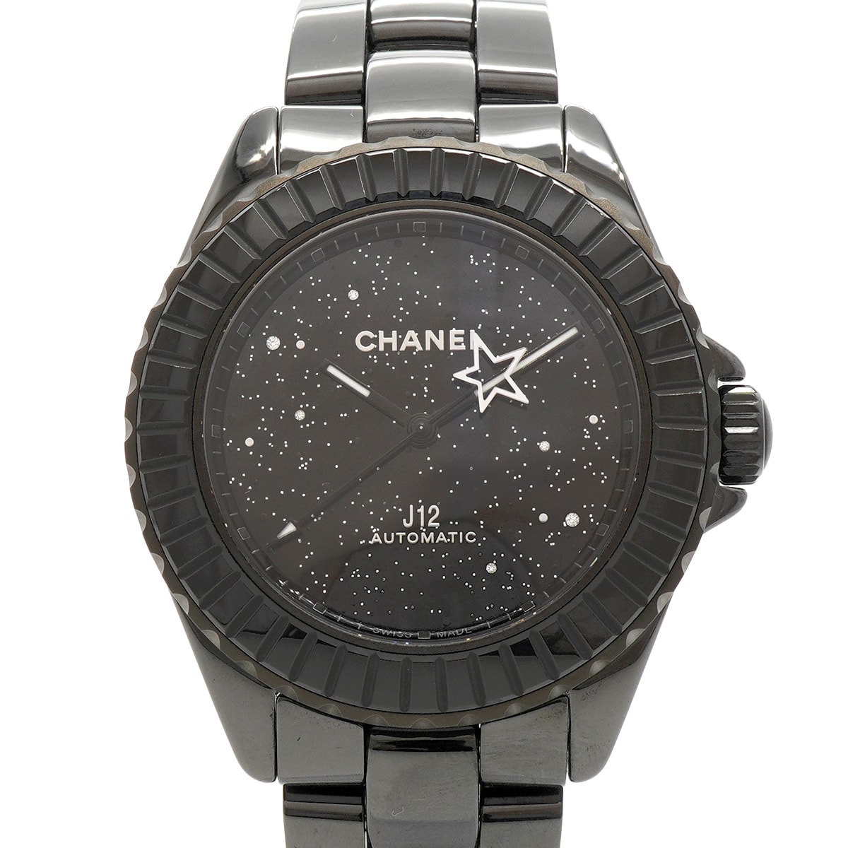 ★最終価格★SALE【6whe0381】シャネル J12 インターステラー キャリバー12.1 H7989 黒文字盤【中古】腕時計 メンズ