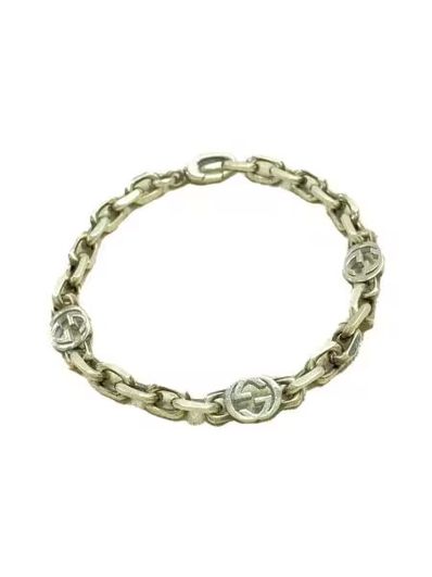 GUCCI Silver Bracelet With Interlocking G