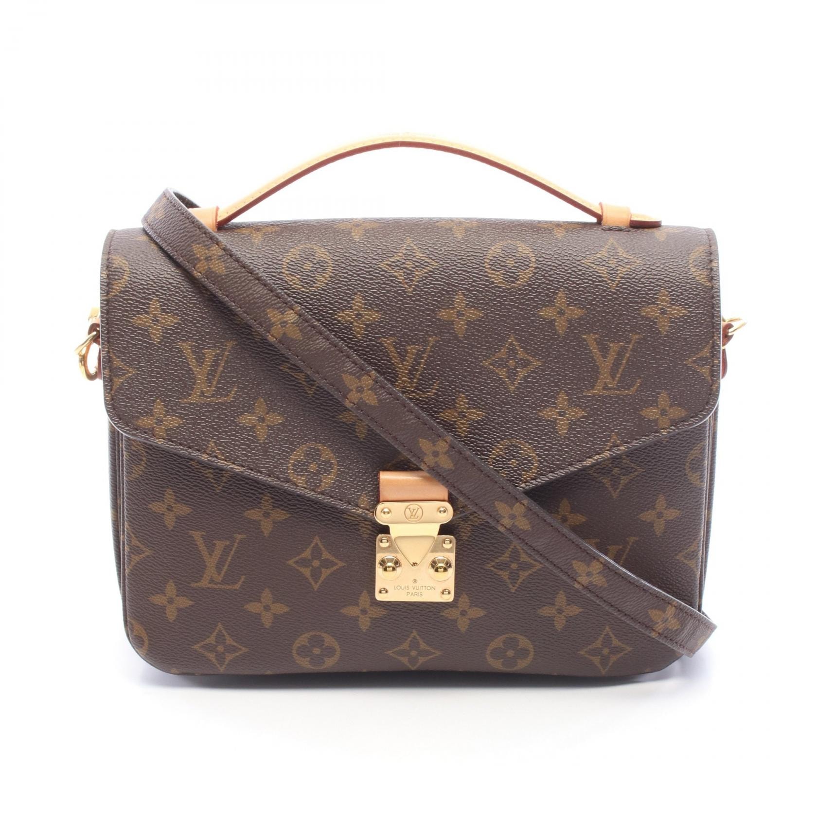 ルイ・ヴィトン LOUIS VUITTON ポシェット メティス MM ハンドバッグ バッグ PVCコーティングキャンバス レザー モノグラム レディース ブラウン系 M44875 【中古】
