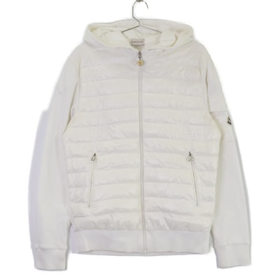 モンクレール H10918G00009 MAGLIA CON CAPPUCCIO スウェット切替 フーディダウンジャケット S
