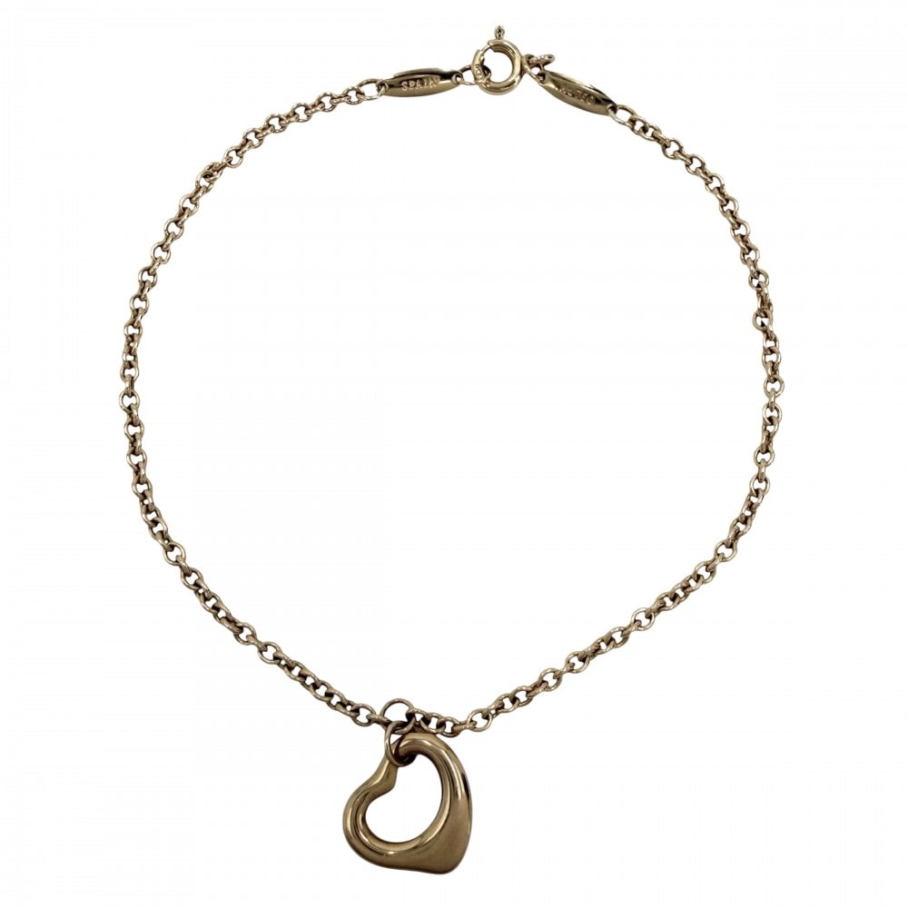 TIFFANY&Co. ティファニー ブレスレット エルサ・ペレッティ オープンハート アクセサリー ジュエリー K18ピンクゴールド    レディース 約3.6g【中古品】