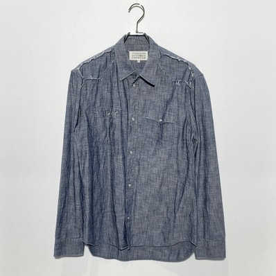 Maison Margiela Cut out Dungaree Shirt Indigo