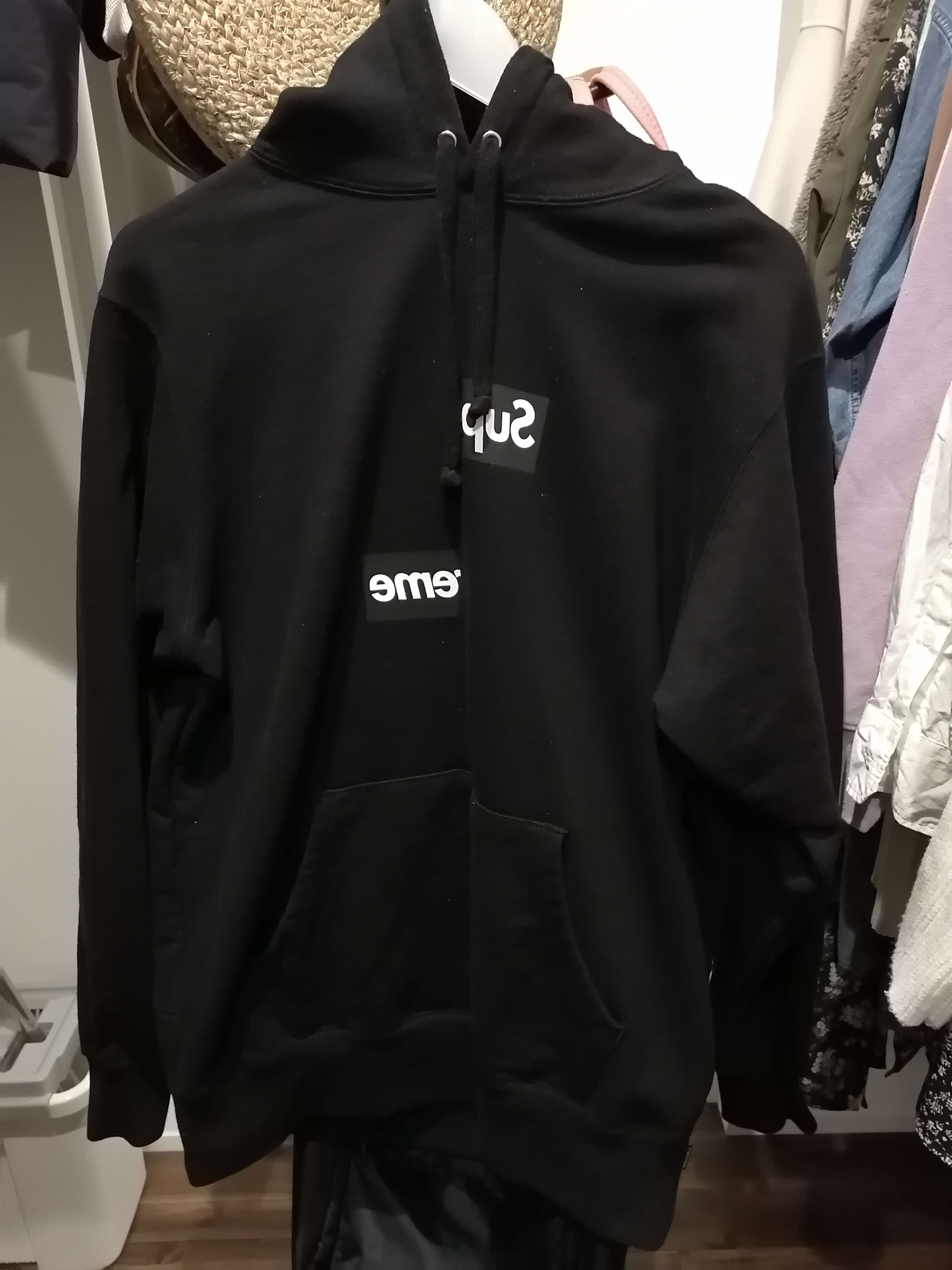 Supreme / Comme des Garçons SHIRT® Split Box Logo Hooded Sweatshirt "Black"