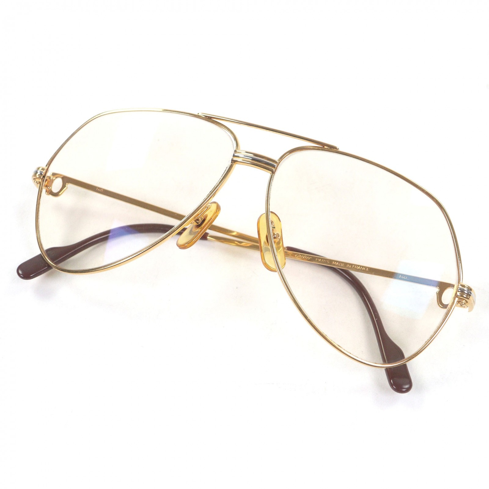 美品 カルティエ サングラス ゴールド メンズ 59□12