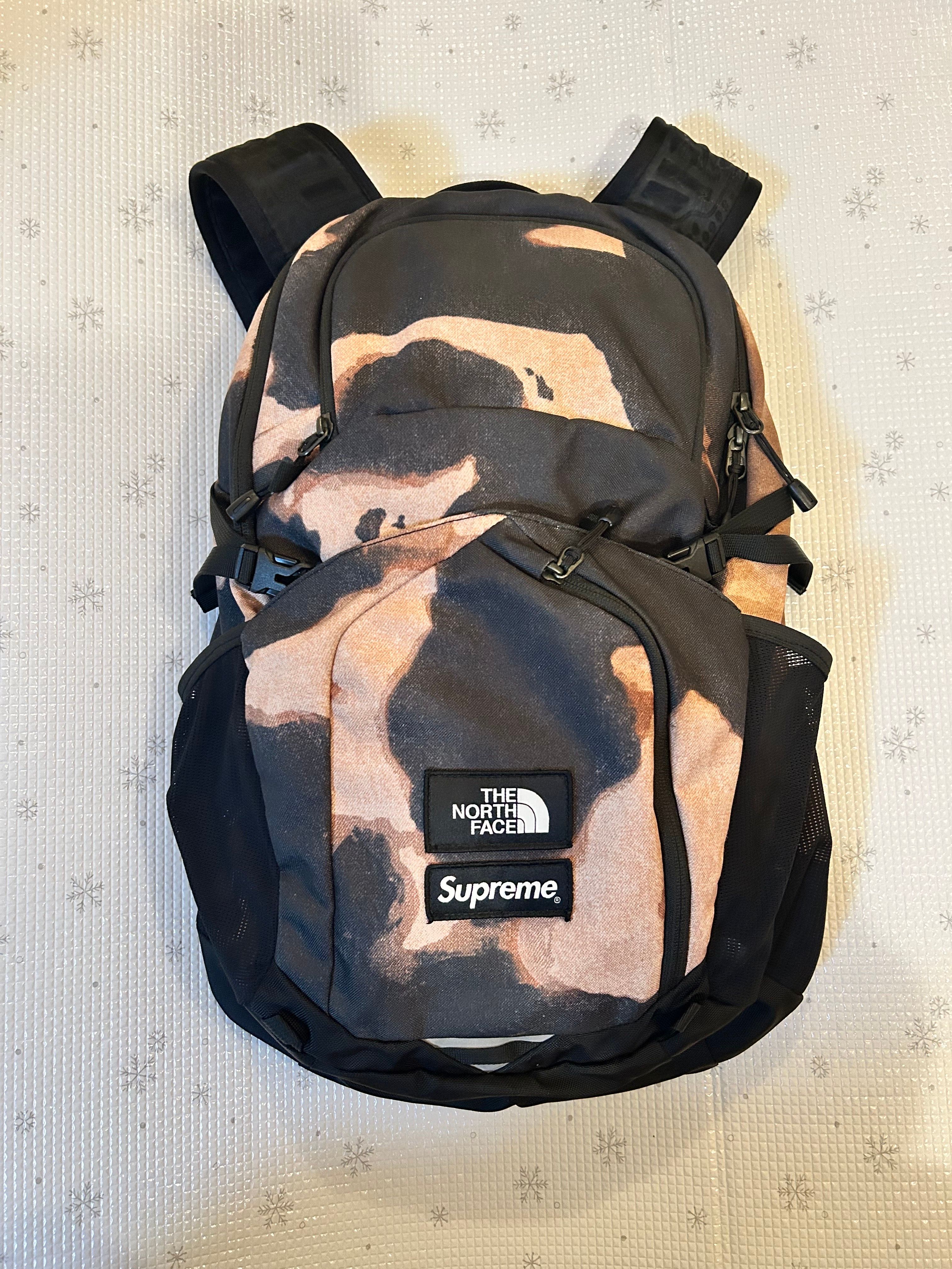 Supreme x The North Face Bleached Denim Print Pocono Backpack "Black"