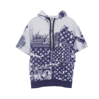 ルイ・ヴィトン LOUIS VUITTON モノグラムバンダナ パーカー 衣料品 トップス コットン メンズ ブルー系 【中古】