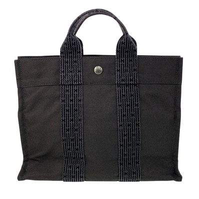 HERMES エルメス エールライン トート PM トートバッグ 101056M ナイロン キャンバス グレー レディース【中古】