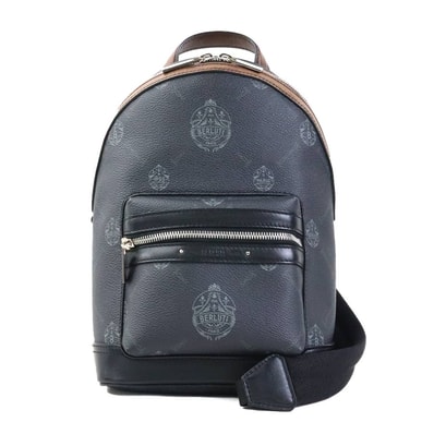 ベルルッティ Berluti ボディバッグ エクスプローラー ボディバッグ PVCコーティングキャンバス/レザー ブラック×ブラウン メンズ【中古】 90193g