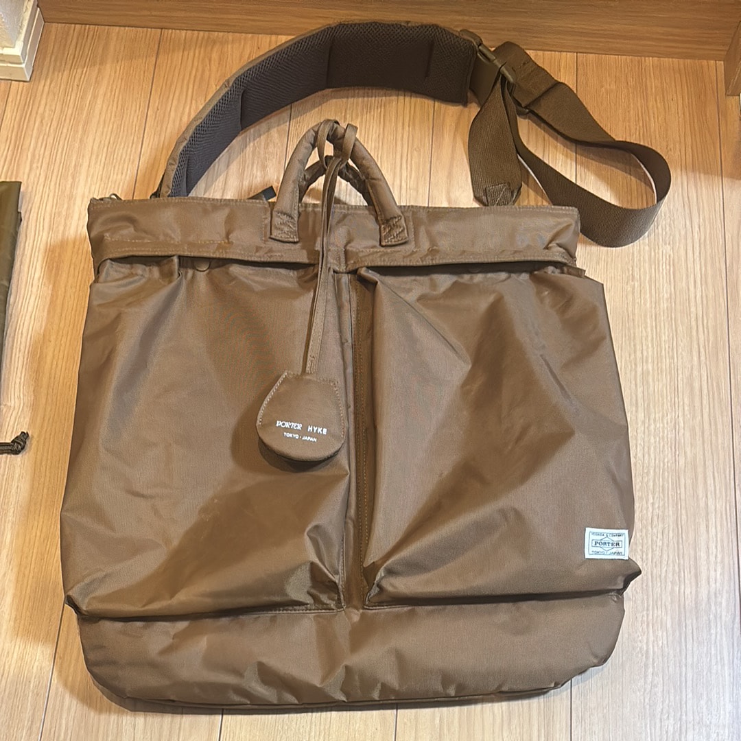 PORTER x HYKE Helmet Bag "Coyote Brown"