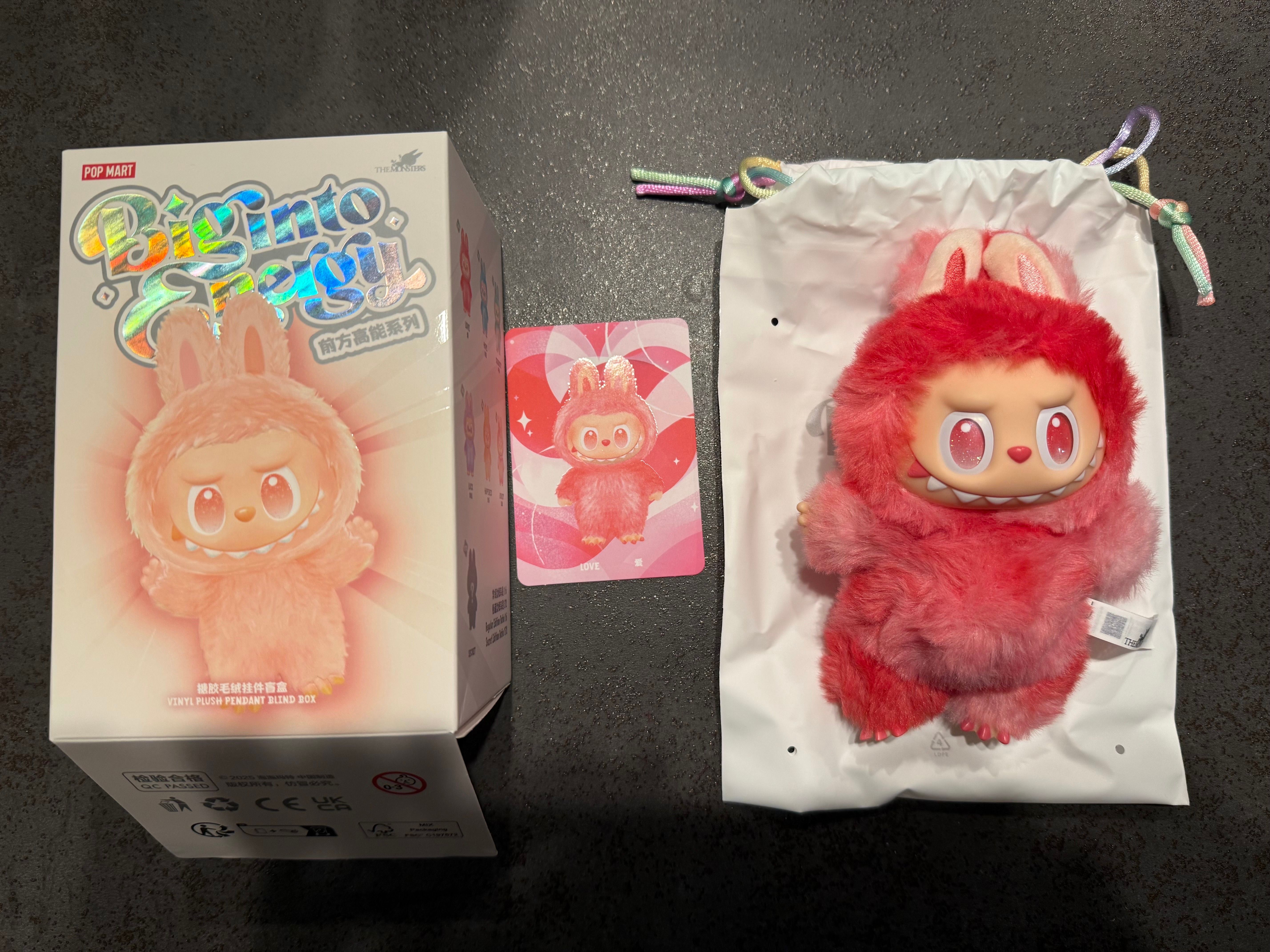 POP MART THE MONSTERS (LABUBU) Big into Energy Series Plush Pendant LOVE