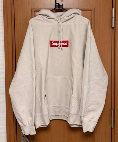 Supreme Box Logo Hooded Sweatshirt "Stone" (24FW)