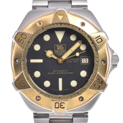 タグホイヤー TAG HEUER 844.006 ヴィンテージ スーパープロフェッショナル ブラック 自動巻き メンズ 腕時計 D#149755