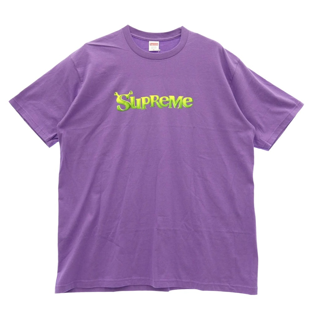 Supreme シュプリーム 21AW Shrek Tee シュレック ロゴ 半袖 Tシャツ カットソー パープル系 XL【極上美品】【中古】