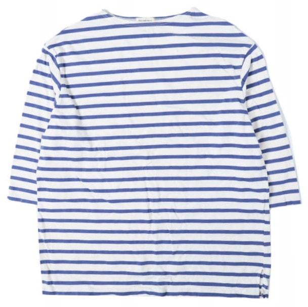BEAMS BOY ビームスボーイ ボーダースーパービッグボートネックカットソー 13-14-0398-101 ONE SIZE OFF WHITE/BLUE 長袖 Tシャツ ワンピース トップス g13793