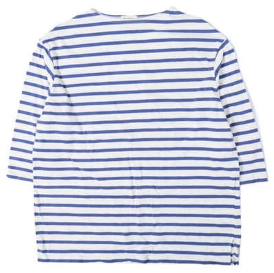 BEAMS BOY ビームスボーイ ボーダースーパービッグボートネックカットソー 13-14-0398-101 ONE SIZE OFF WHITE/BLUE 長袖 Tシャツ ワンピース トップス g13793