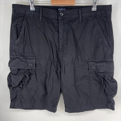 古着 リーバイス Levi's パンツ カーゴ リップストップ ハーフパンツ ジップフライ サイドポケット ショーツ w38 ブラック系 メンズ